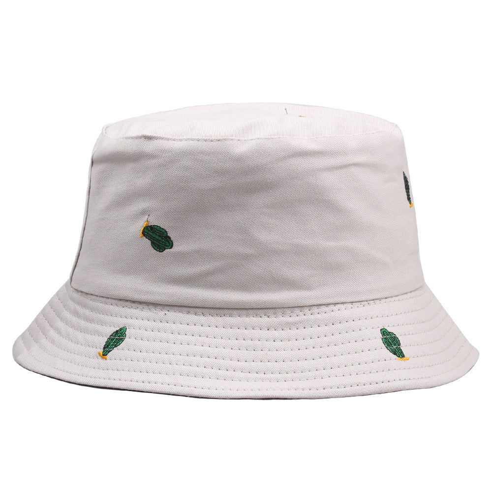 Cactus embroidery fisherman hat