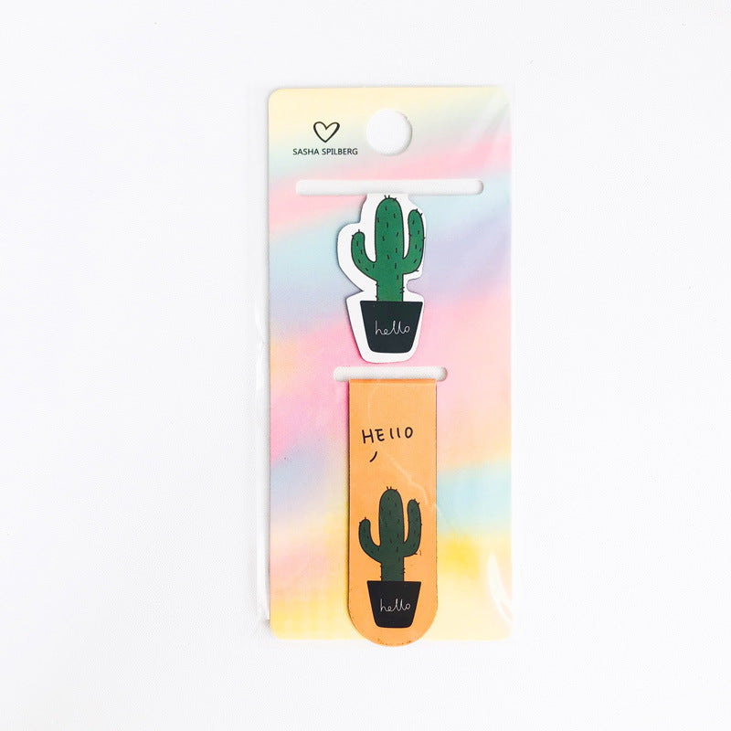 Cactus magnetic bookmark