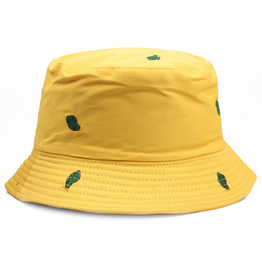 Cactus embroidery fisherman hat