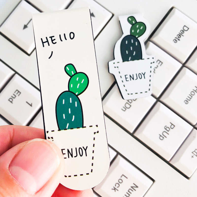 Cactus magnetic bookmark