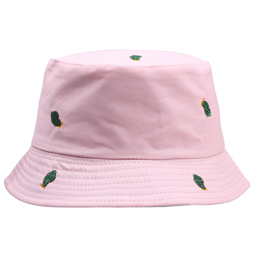 Cactus embroidery fisherman hat
