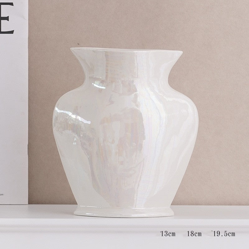 Ceramic Decorative Vase Water Raised Flowers Building Blocks Living Room