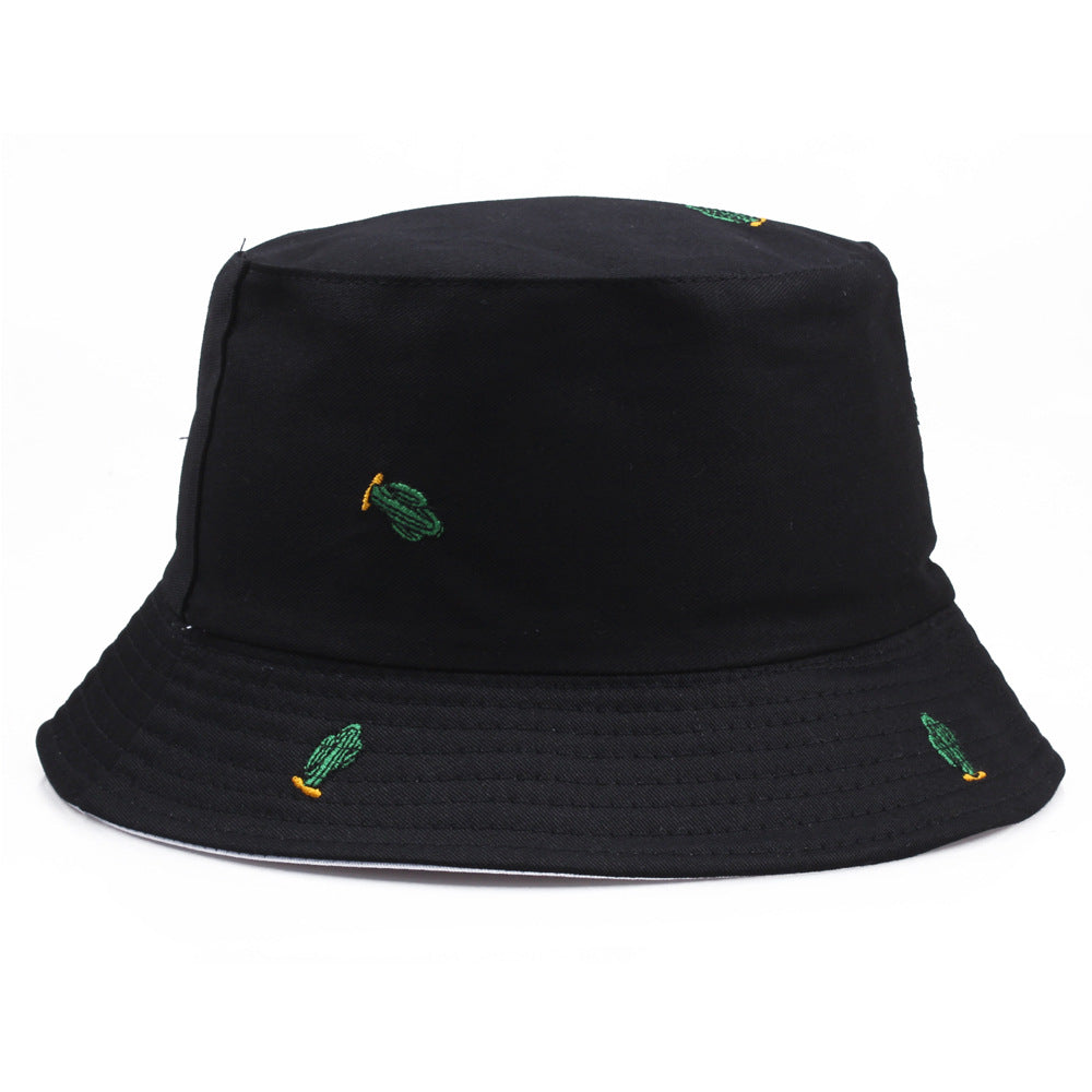 Cactus embroidery fisherman hat