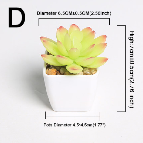 Simulated succulents mini potted plants