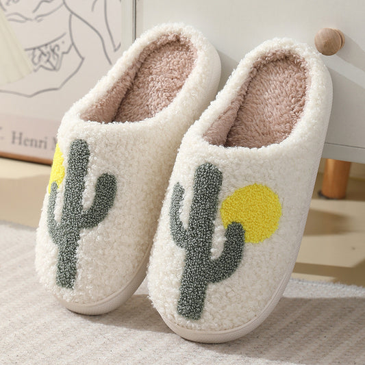 Comfortable Home Cactus Winter Cotton Slippers