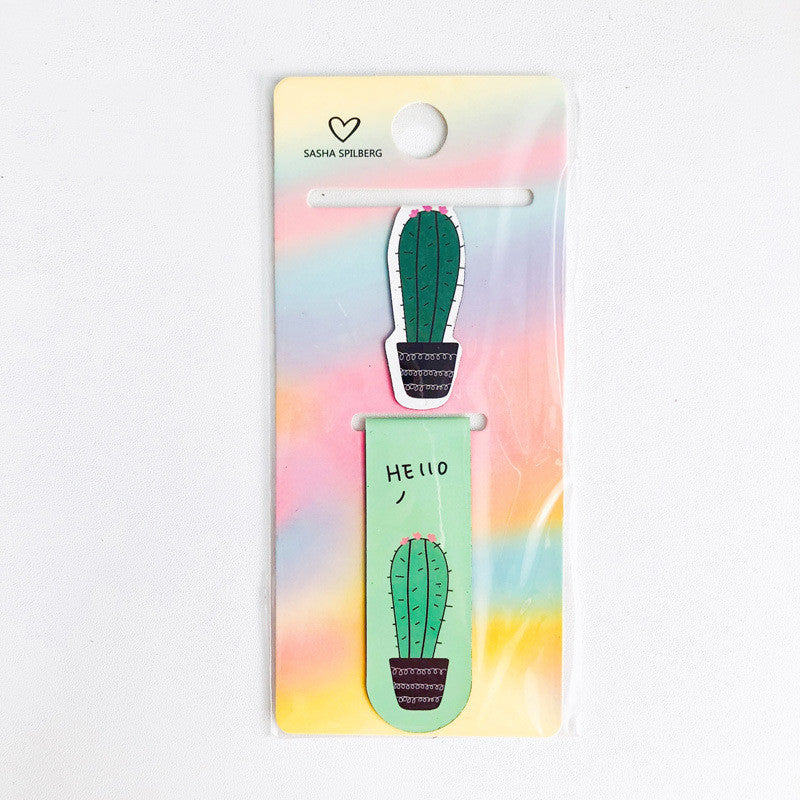 Cactus magnetic bookmark