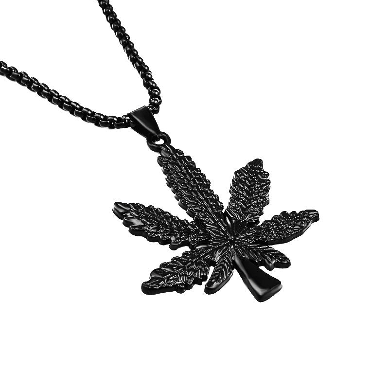 Maple Leaf Pendant Long Women's Necklace