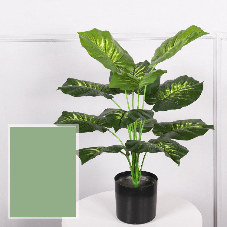 Large Simulation Of Green Plants Potted Indoor Decorative Ornaments