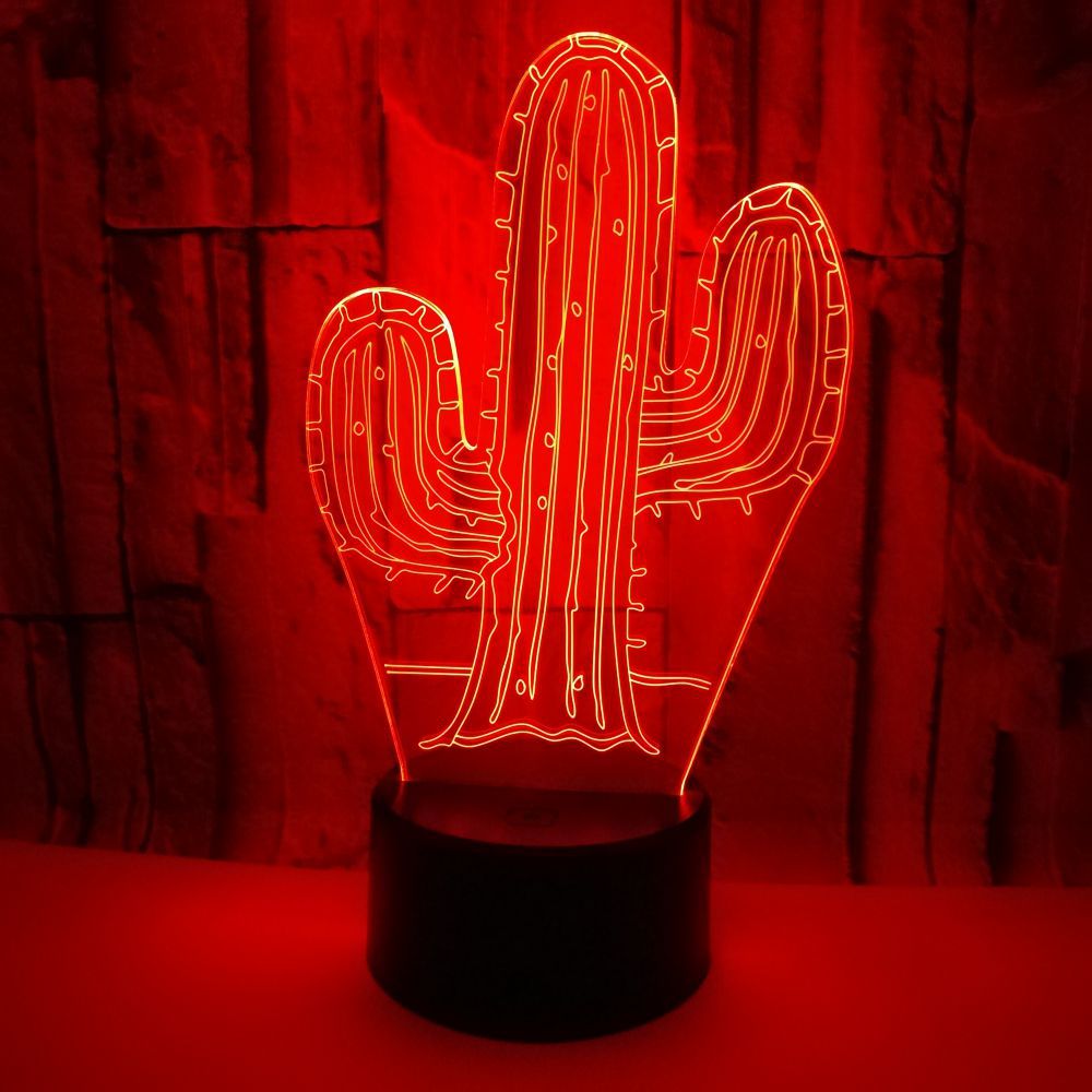 Cactus 3D Night Light