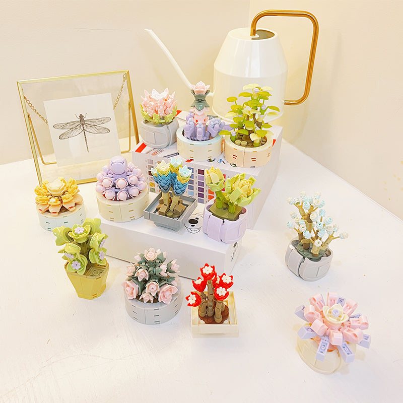 Non-watering Building Blocks Succulent Pot Cute Flowers